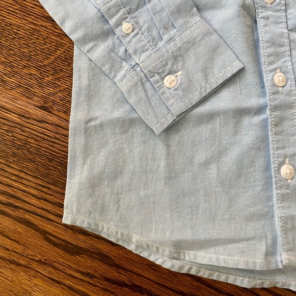 NWT! Old Navy Blue Denim Dress Shirt (5 YR) - Picture 5 of 6